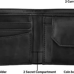 kavrixa Men Casual, Evening/Party, Formal Black Artificial Leather Wallet image 4