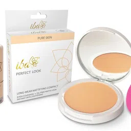 Pure Skin Compact + Liquid Foundation, (Natural Combo) + FREE Beauty Blender-image-0