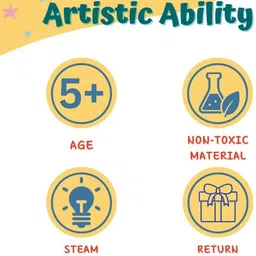 craftopedia Colour & Puff Pretend Play Art Set, DIY Painting Activity Set with Markers, 4 P image 4