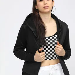 roadster Women Full Sleeve Solid Hooded Sweatshirt-picture-22