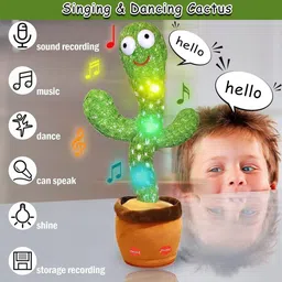 bigfun toys Dancing & Talking Cactus Toy with LED Lights & Music – Fun for Kids-picture-23