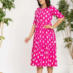 laxmi fashion Women Ikat, Printed Viscose Rayon Gown Kurta image 3