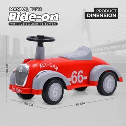 webby Ride On Car with Music for 1-3 Years Old Kid | Push Car | Birthday Gift Car Non Battery Operated Ride On image 4