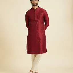 manyavar Men Viscose Rayon Kurta Pyjama Set-picture-22