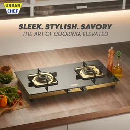 urban chef ISI Certified Gold Gas Stove with High Powered Brass Burner Glass Manual Gas Stove-picture-20