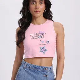 glitchez Casual Regular Sleeves Printed Women Pink Top-picture-32