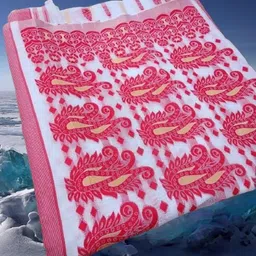 kanokanjoli Woven Jamdani Handloom Cotton Blend Saree-picture-44