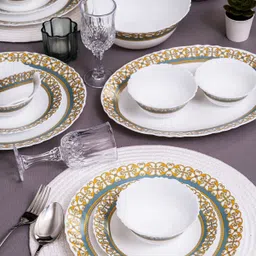 cello Pack of 33 Opalware Glass Dinner Set of 27pcs Dinner Set-picture-30