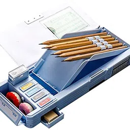 radhey preet Cartoon Print Multi Compartment Button NA Art Plastic Pencil Box image 2