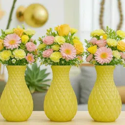 longwarsha Stylish Designer Vase Table, Desk & Corner flower Pot for Beautiful Vase Plastic Vase image 4