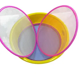 q8 twinkle Plastic Flour Strainer|Maavu Arippu|Atta Chalni with 3 Sieve net|9 inch Size Collapsible Strainer-picture-28