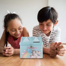 msn best class Unicorn Coin Bank hut shape Money Box for Kids Coin Bank image 2