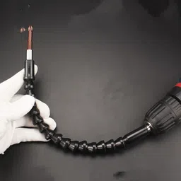 tanya Flexible Shaft Magnetic Screwdriver Extension Drill Bit Adapter Holder Connect Link for Electronic Power Drill 6mm ¼ Inch Hex Shank Drive 29.5 cm Long 1Pc Metal-Plastic Black Tool Accessory Screwdriver Bit Set image 5