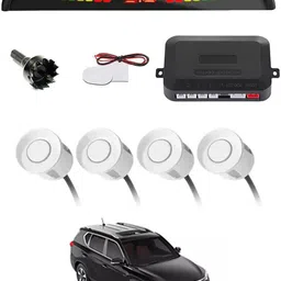ayw Universal 4 White Reverse Parking Sensor With LED Display For Cars-17 4White Parking Sensor With LED Display Increased Safety For Car-17 Parking Sensor image 1
