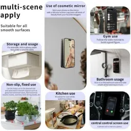 curiofy Phone Holder Silicone Suction / Hands-Free Anti-Slip/ (PACK 1) Mobile Holder image 5