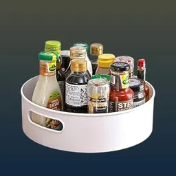 vayneax Plastic 360-degree Swiveling Rack Serving Tray – Indoor & Cooking Area Storage Basket-picture-24