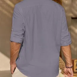 edin Pack of 2 Men Solid Pure Cotton Straight Kurta image 2