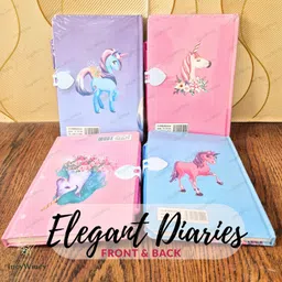 incywincy Unicorn Theme Lock Diary with Pen | A5 Diary 21cm X 14.8cm | Secret Journal for Girls 80 Pages image 3