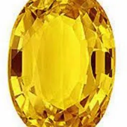 aj Yellow Sapphire Stone Original Certified Loose Precious Pukhraj Gemstone 6.5 Ratti Emerald Stone-picture-12
