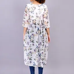 jyoti Women Shift White Midi/Calf Length Dress image 5