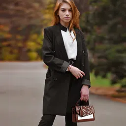 exotic Brown Women Sling Bag Embroidery Design Saddle Boxy Shoulder Bag image 3