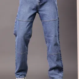 zaysh Men Loose Fit Mid Rise Blue Jeans-picture-13