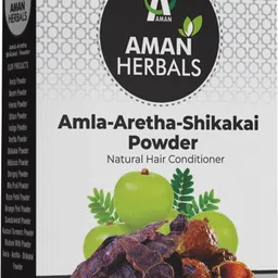 aman HERBALS Natural Amla-Aretha-Shikakai hair conditioner powder-picture-27