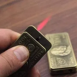ayindustry Dollar Gas Cigarette Lighter| Pocket Lighter Windproof | Jet Flame Dollar Gas Cigarette Lighter| Pocket Lighter Windproof | Jet Flame (Brass) Pocket Lighter image 2