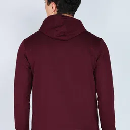park avenue Men Full Sleeve Solid Hooded Sweatshirt image 4