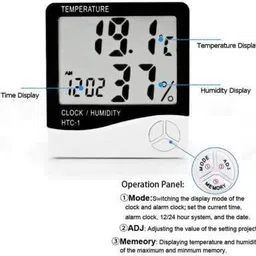 convious Pack of 5 HTC-1 Thermo-Hygrometer Digital LCD Temperature Humidity Timer Meter Hydrometer image 5