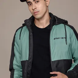 roadster Men Colorblock Padded Jacket image 1