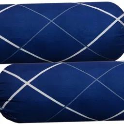 swikon star Microfibre Cushion Pack of 2 Stripes Round Bolster-picture-11