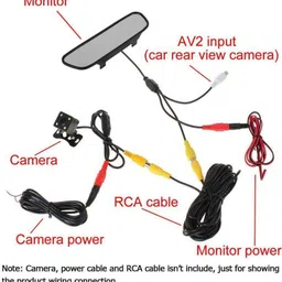 gonama 4.3 TFT LCD Car Rear View Mirror Monitor Kit With Reverse Reversing Camera s127 4.3 TFT LCD Car Rear View Mirror Monitor Kit With Reverse Reversing Camera s127 Parking Sensor image 2