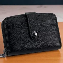 szn Men & Women Casual Black Artificial Leather RFID Card Holder-picture-16