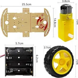 houseofcommon Smart Robot Car Chassis Kit, 4WD, Remote cont.-EHK311 Electronic Components Electronic Hobby Kit image 3