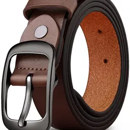 Men Formal, Casual, Evening, Party Brown Genuine Leather Belt-image-4