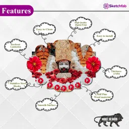 raptech Key Holder for Home|Wooden Key Stand for Wall|Key Hanger|Key hooks (11480) Wood Key Holder image 3