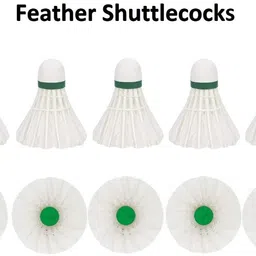 krira Shuttlecock for Badminton | Professional Birdie for Indoor & Outdoor Play Feather Shuttle - White image 2
