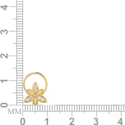avsar Advika 14kt Cubic Zirconia Yellow Gold Nose Wire image 4