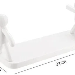 khooshbu creation Shelf for Wall Mounted Shelf for Bathroom Rack Plastic Wall Shelf image 4