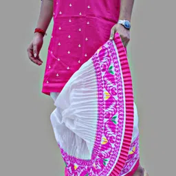 Chandra Jamdani Border Ready To wear Solid Men Dhoti image 3