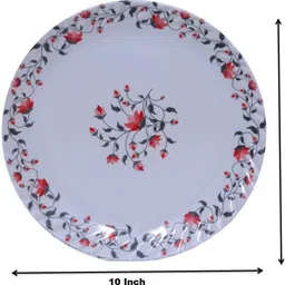 feast SMART MODEL NO-(503) FULL(10 INCH) AND HALF (7 INCH) DINNER PLATE SET 12 PCS, 6 PCS FULL PLATE AND 6 PCS HALF PLATE OF MELAMINE Dinner Plate image 2