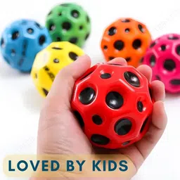 sarasi Moon Bouncy Ball For Kids, Anti Stress & High Bounce Ball [Pack 1Pcs]- 7.5 cm-picture-46