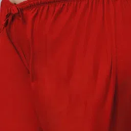 trend level Women Flared Red Viscose Rayon Trousers image 4