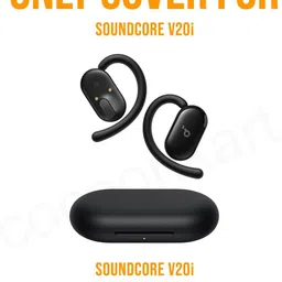 Cocoonkart Silicone Velcro Headphone Case For Silicone Case Cover For Soundcore by Anker V20i image 2