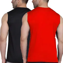 kroptee Pack of 2 Latest Cotton Blend Gym Vest For Men Men Vest image 2