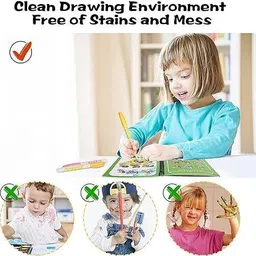 turtleindia Reusable Water Magic Book, Magic Doodle Pen, Coloring Doodle Drawing for Kids image 4