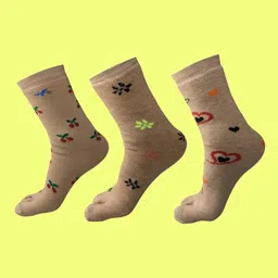 naosucura Women Graphic Print Mid-Calf/Crew image 1