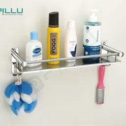 pillu by phonix 304 Grade Stainless Steel Wall-Mounted for Bathroom – 15x5 Inch Chrome Finish SILVER Towel Holder-picture-18