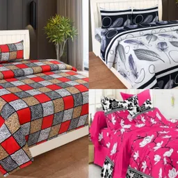 n g products Polycotton Double Flat 160 TC Printed Bedsheet-picture-18